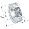Track roller with profiled outer ring V-groove Ball bearing With sealing Series: LFR..-2Z